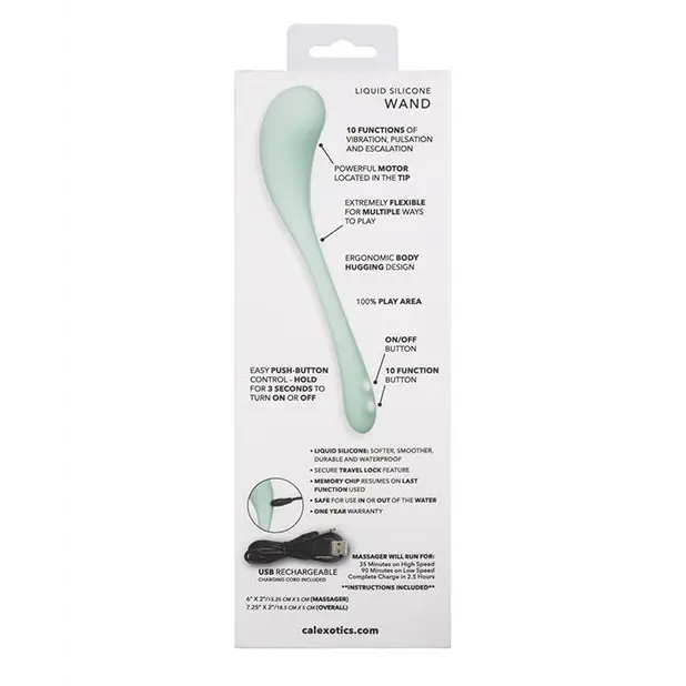 Elle Liquid Silicone Wand - Green - Massage Products