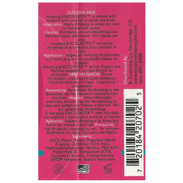 Encounter Female Arousal Lubricant - Amazing - Lubricants