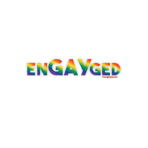 Engayged Naughty Sticker - Pack of 3 - Novelties