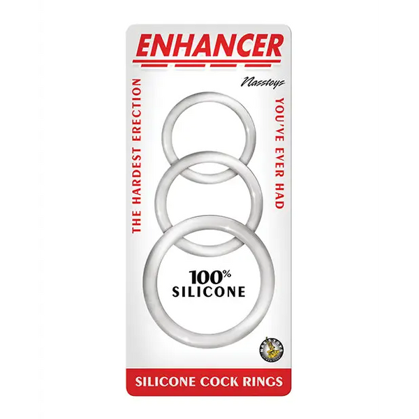 Enhancer Silicone Cockrings - Clear - Penis Enhancement