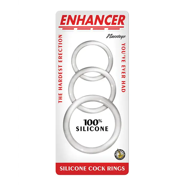 Enhancer Silicone Cockrings - Clear - Penis Enhancement