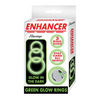 Enhancer Silicone Cockrings - Glow in the Dark Green - Penis Enhancement