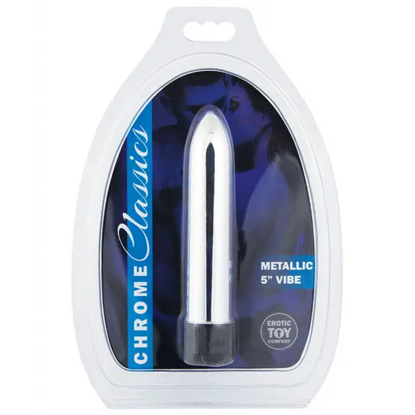 Erotic Toy Company Chrome Classics 5’’ Vibe - Silver - Vibrators