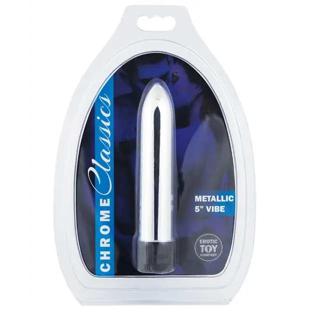 Erotic Toy Company Chrome Classics 5’’ Vibe - Silver - Vibrators