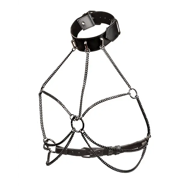 Euphoria Collection Multi Chain Collar Harness - Bondage Blindfolds & Restraints