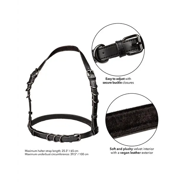 Euphoria Collection Plus Size Halter Buckle Harness - Bondage Blindfolds & Restraints