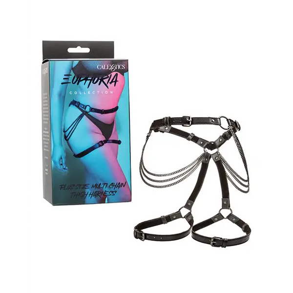 Euphoria Collection Plus Size Multi Chain Thigh Harness - Bondage Blindfolds & Restraints