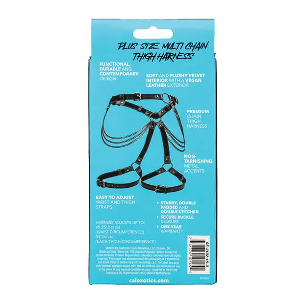 Euphoria Collection Plus Size Multi Chain Thigh Harness - Bondage Blindfolds & Restraints