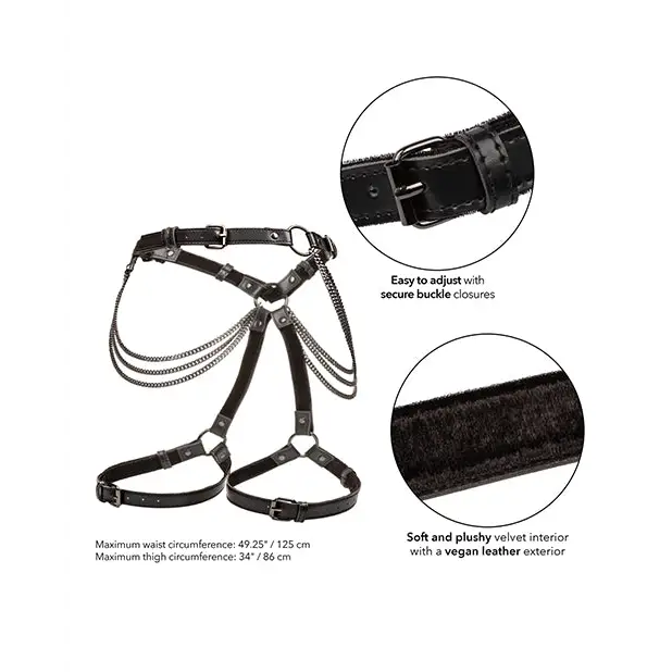 Euphoria Collection Plus Size Multi Chain Thigh Harness - Bondage Blindfolds & Restraints