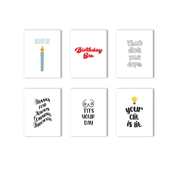 Everyday Pack Naughty Greeting Card - Variety Pack Of 6 - Bachelorette & Party Supplies