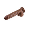 Evolved 8’’ Realistic Dildo w/Balls - Dark - Dongs & Dildos