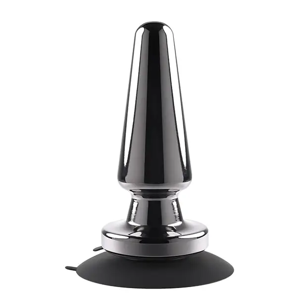 Evolved Advanced Vibrating Rechargeable Metal Plug - Black - Anal Products