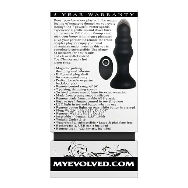 Evolved Backdoor Banger - Black - Anal Products