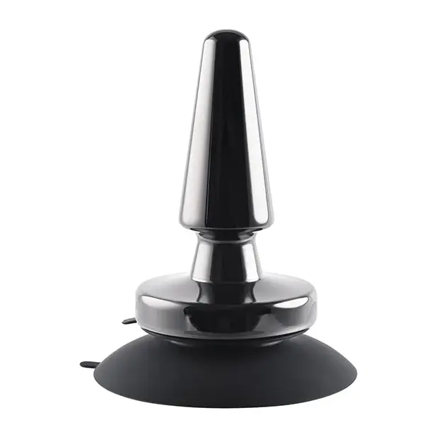 Evolved Beginner Vibrating Rechargeable Metal Plug - Black - Anal Products