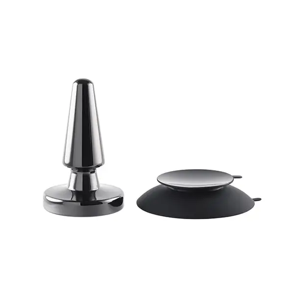 Evolved Beginner Vibrating Rechargeable Metal Plug - Black - Anal Products