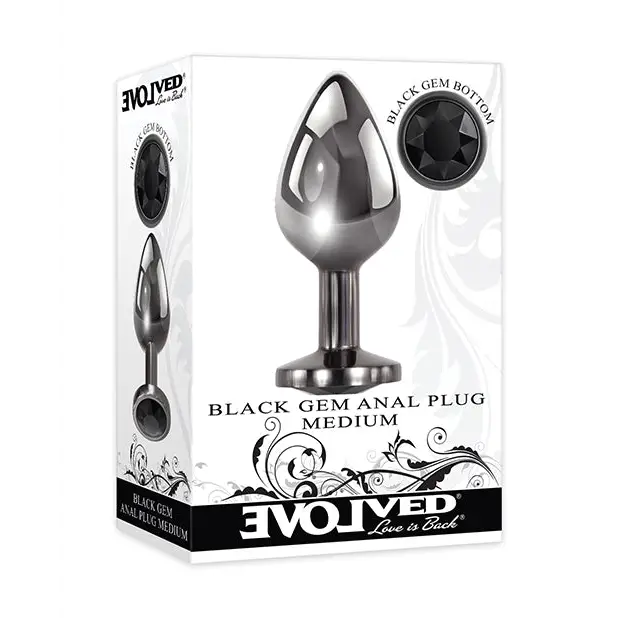 Evolved Black Gem Anal Plug - Medium - Anal Products
