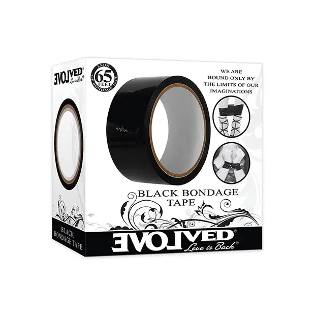 Evolved Bondage Tape - Black - Bondage Blindfolds & Restraints