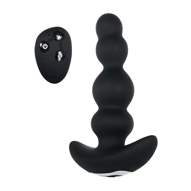 Evolved Bump N’ Groove Vibrating Butt Plug - Black - Anal Products