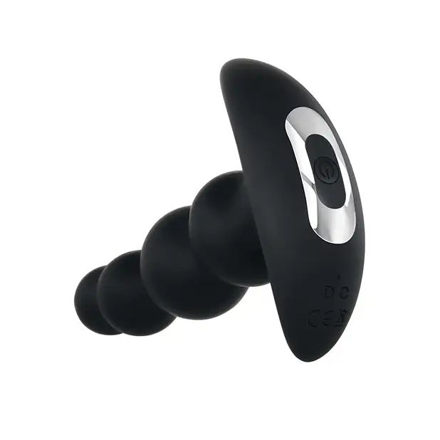 Evolved Bump N’ Groove Vibrating Butt Plug - Black - Anal Products