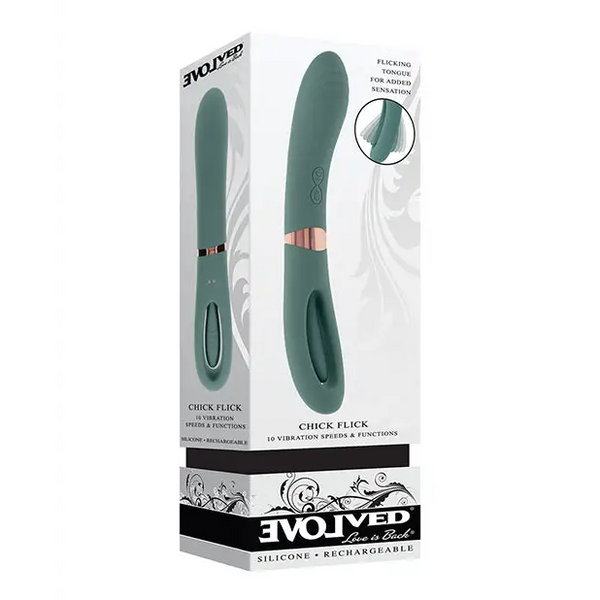 Evolved Chick Flick G-Spot Vibrator - Teal - Vibrators
