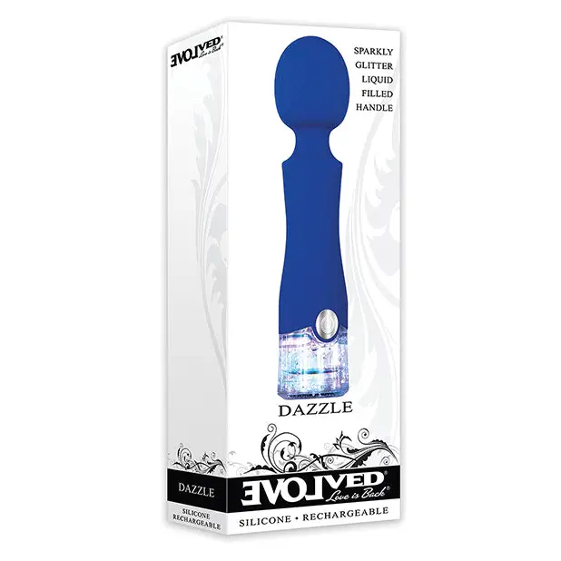 Evolved Dazzle Rechargeable Wand - Blue - Massage Products