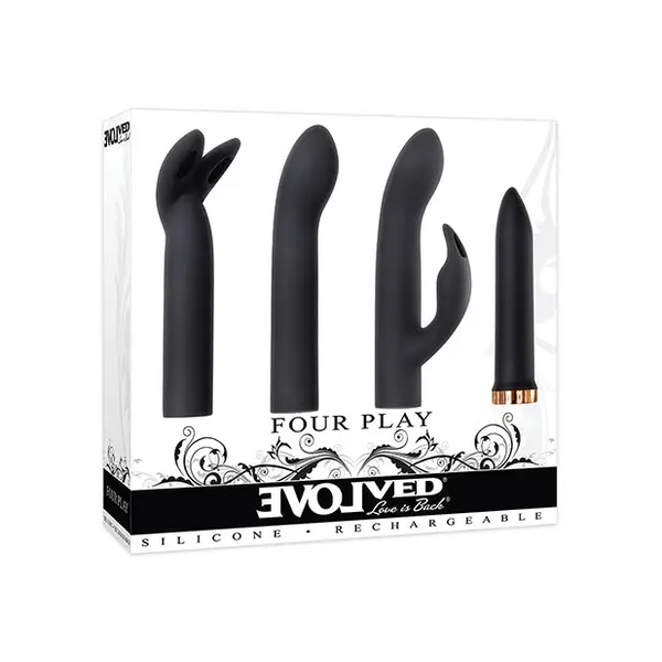 Evolved Four Play Kit - Black/Rose Gold - Vibrators
