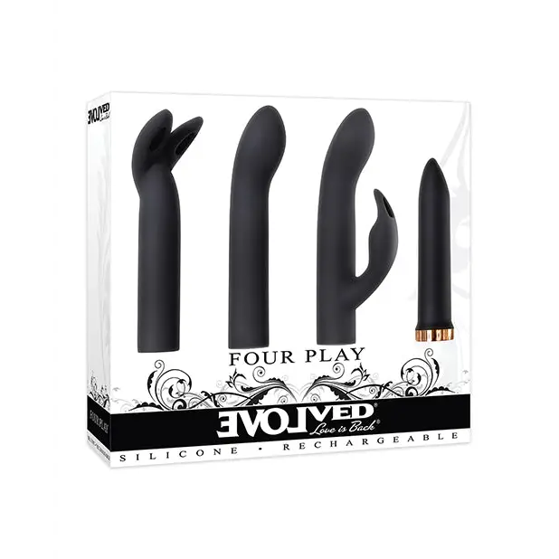 Evolved Four Play Kit - Black/Rose Gold - Vibrators