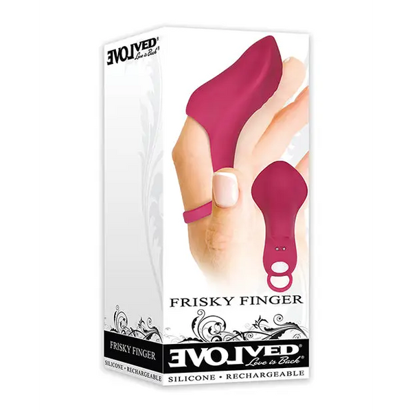Evolved Frisky Finger Rechargeable Bullet - Burgundy - Stimulators