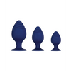 Evolved Get Your Groove on 3 pc Silicone Anal Plug Set - Blue - Anal Products
