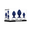 Evolved Get Your Groove on 3 pc Silicone Anal Plug Set - Blue - Anal Products