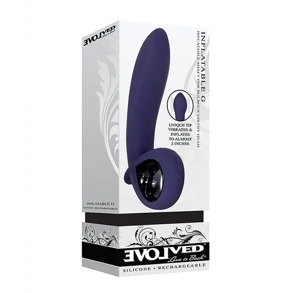 Evolved Inflatable G Rechargeable Vibrator - Purple - Vibrators