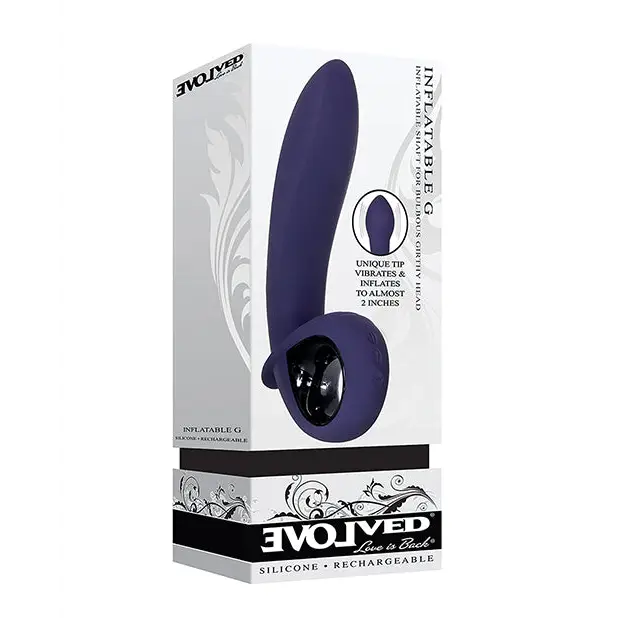Evolved Inflatable G Rechargeable Vibrator - Purple - Vibrators
