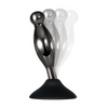 Evolved Joy Sticks 2 pc Plug Set - Black/Chrome - Anal Products