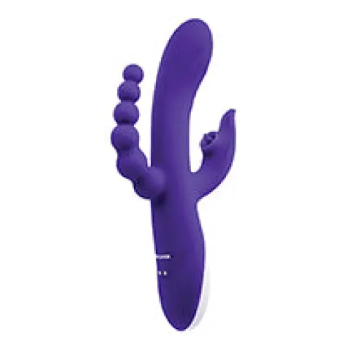 Evolved Lick Me Triple Stim Vibe - Purple - Vibrators