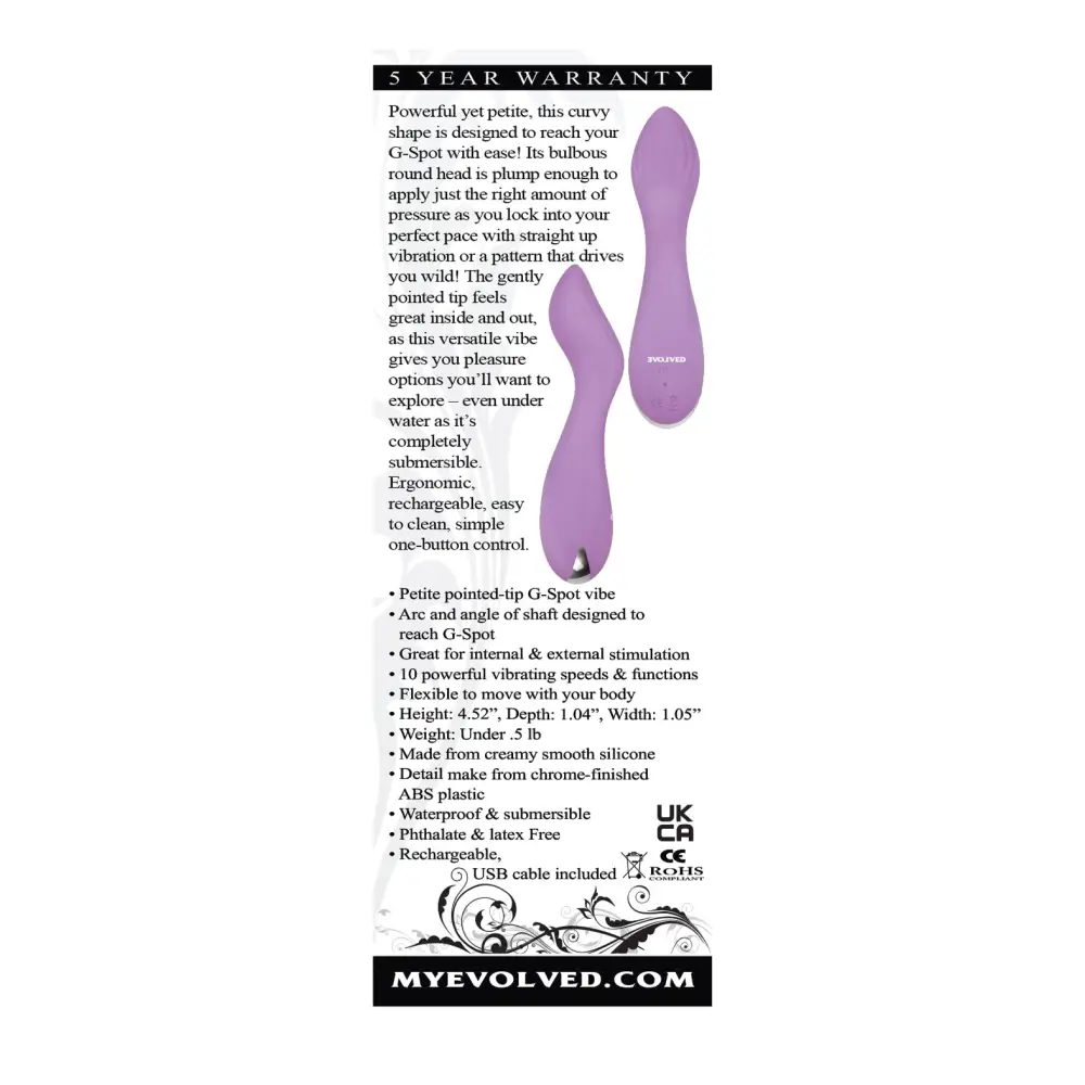 Evolved Lilac G Petite G Spot Vibe - Purple - Vibrators