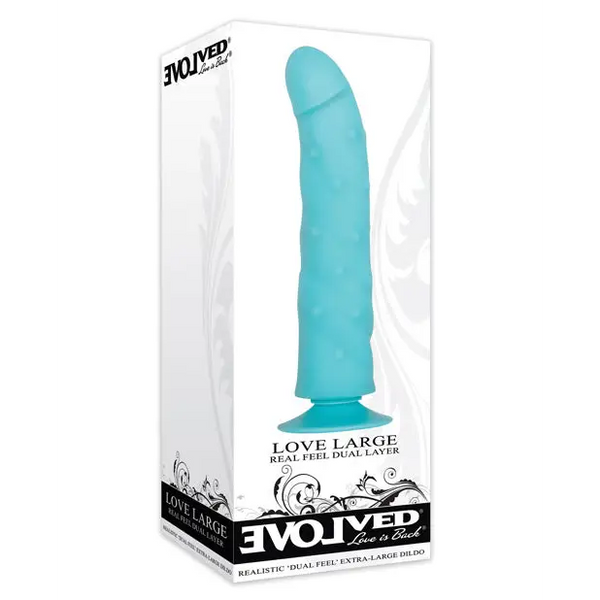 Evolved Love Large Dildo - Blue - Dongs & Dildos