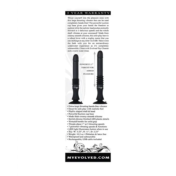 Evolved Love Thrust Sex Machine - Black - Sex Machines