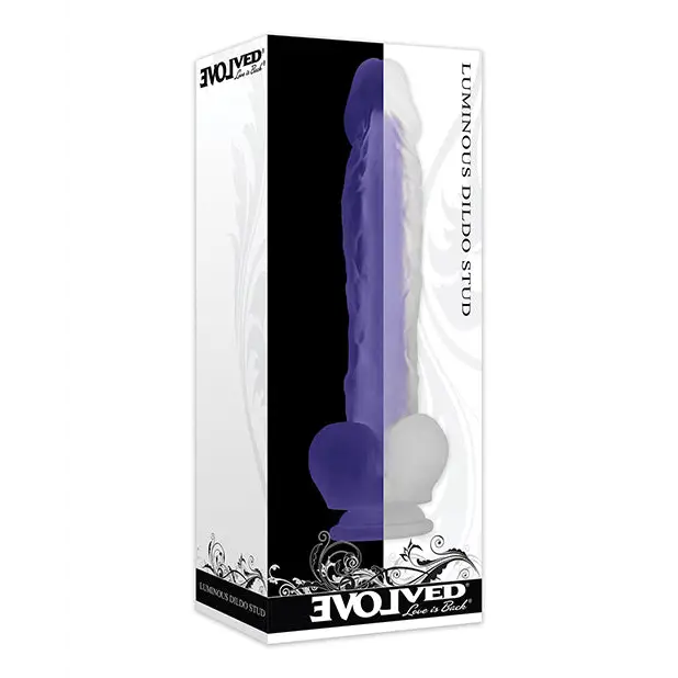 Evolved Luminous Dildo Stud Non Vibrating - Purple - Dongs & Dildos