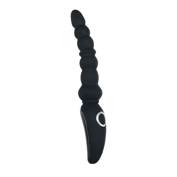 Evolved Magic Stick Beaded Vibrator - Black - Anal Products