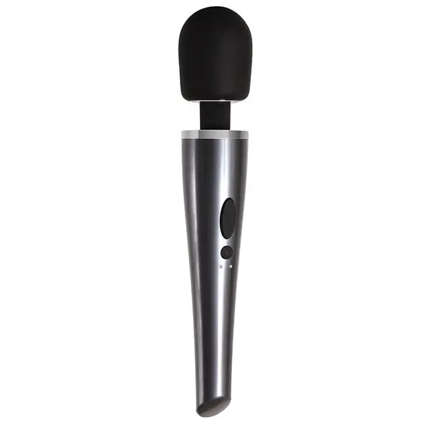 Evolved Mighty Metallic Wand - Gray/Black - Massage Products