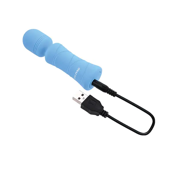 Evolved Out of The Blue Vibrating Mini Wand - Blue - Massage Products