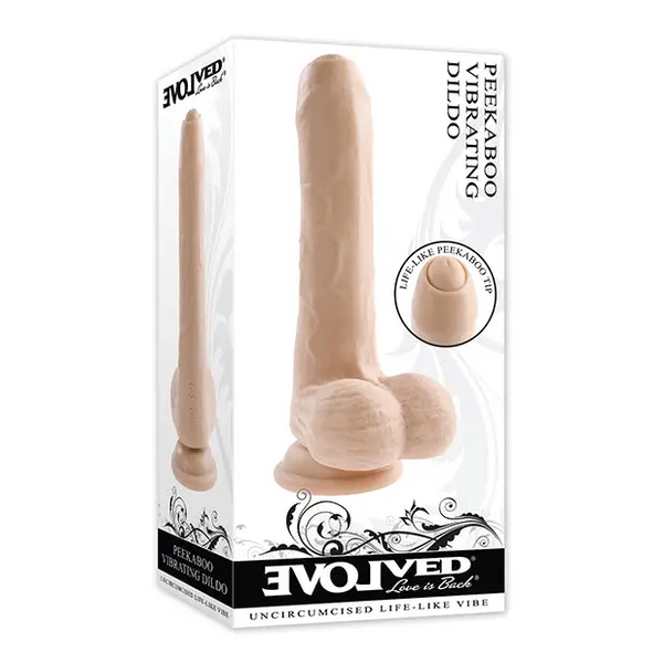 Evolved Peek A Boo Vibrating Dildo - Ivory - Dongs & Dildos