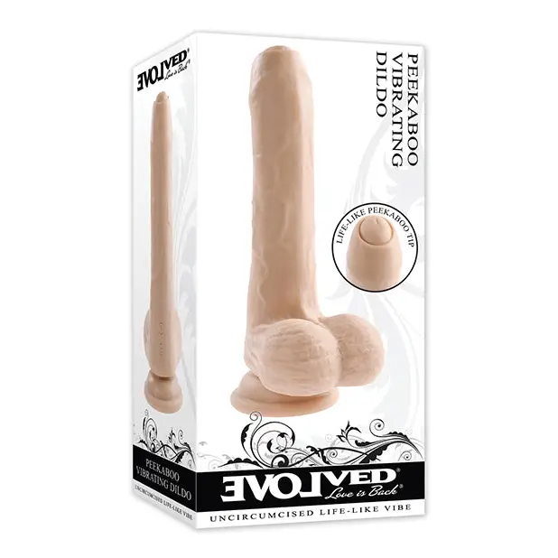 Evolved Peek A Boo Vibrating Dildo - Ivory - Dongs & Dildos