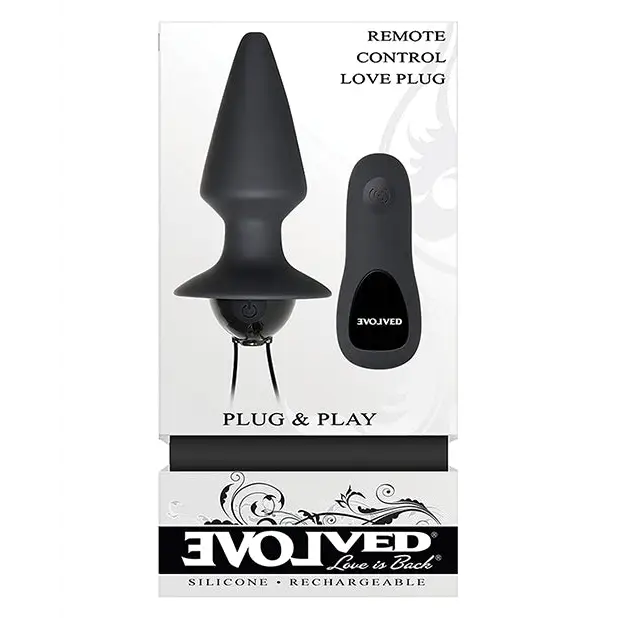 Evolved Plug & Play Remote Anal Plug - Black - Anal Products