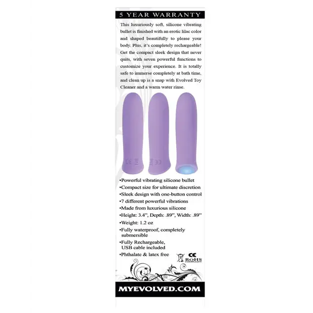 Evolved Purple Haze Rechargeable Bullet - Purple - Stimulators