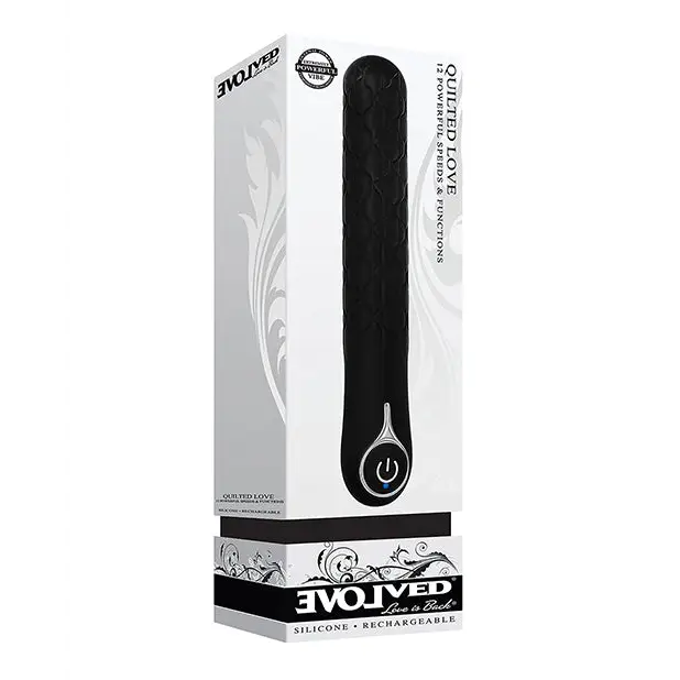 Evolved Quilted Love Rechargeable Vibrator - Black - Vibrators
