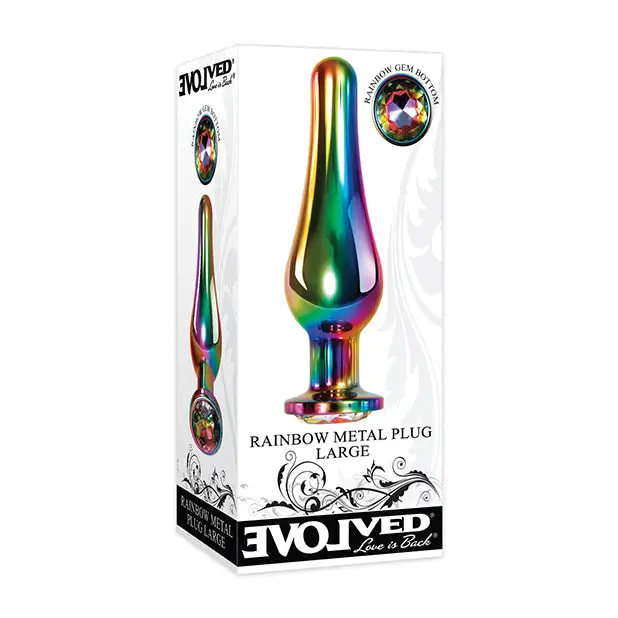 Evolved Rainbow Metal Plug - Large - Anal Products
