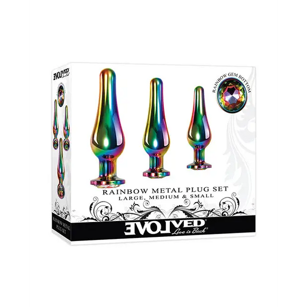 Evolved Rainbow Metal Plug set - Anal Products