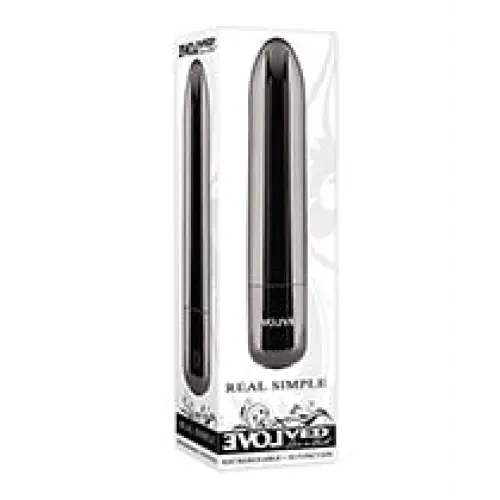 Evolved Real Simple Rechargeable Bullet - Black Chrome - Stimulators