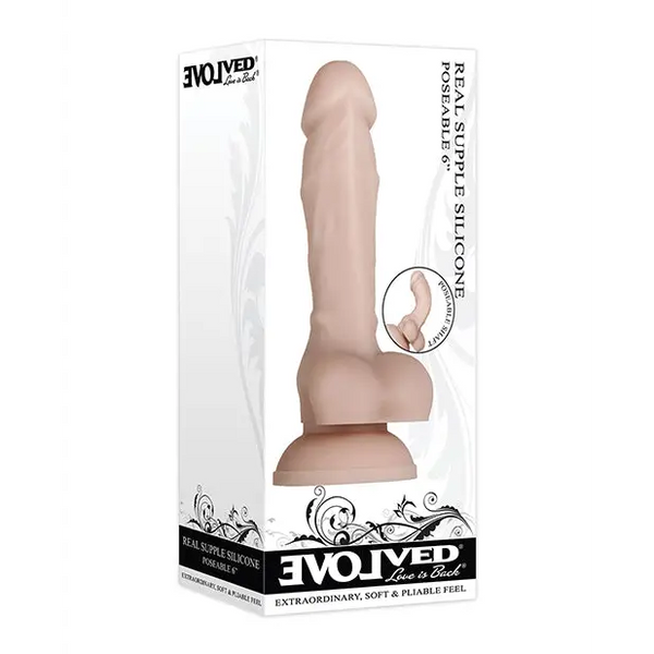 Evolved Real Supple Silicone Poseable 6” - Dongs & Dildos